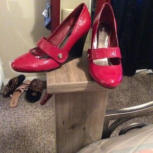 BCBG red maryjane heels